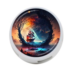 Tree Planet Moon 4-port Usb Hub (one Side) by Ndabl3x