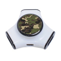 Texture Military Camouflage Repeats Seamless Army Green Hunting 3-port Usb Hub by Cowasu