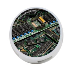 Computer Ram Tech - 4-port Usb Hub (two Sides) by Amaryn4rt