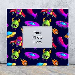Space Pattern White Wall Photo Frame 5  X 7  by Amaryn4rt