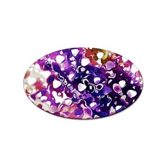 Paint Texture Purple Watercolor Sticker Oval (100 Pack) by Simbadda