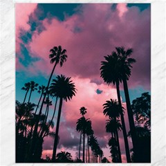 Nature Sunset Sky Clouds Palms Tropics Porous Canvas 8  X 10  by Ravend