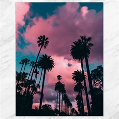 Nature Sunset Sky Clouds Palms Tropics Porous Canvas 18  X 24  by Ravend
