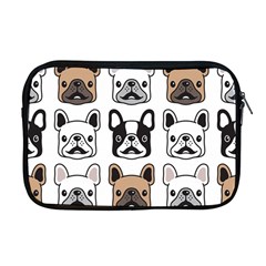 Dog-french-bulldog-seamless-pattern-face-head Apple Macbook Pro 17  Zipper Case by uniart180623