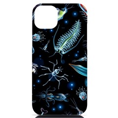 Colorful-abstract-pattern-consisting-glowing-lights-luminescent-images-marine-plankton-dark Iphone 14 Plus Black Uv Print Case by uniart180623