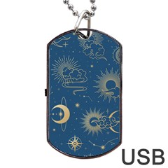 Seamless-galaxy-pattern Dog Tag Usb Flash (one Side) by uniart180623