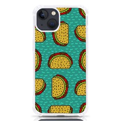Taco-drawing-background-mexican-fast-food-pattern Iphone 13 Tpu Uv Print Case by uniart180623