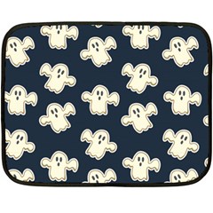 Hand-drawn-ghost-pattern Fleece Blanket (mini) by uniart180623