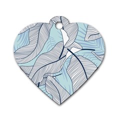 Tropical Flower Seamless Pattern Dog Tag Heart (one Side) by uniart180623