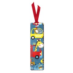 Seamless-pattern-vehicles-cartoon-with-funny-drivers Small Book Marks by uniart180623