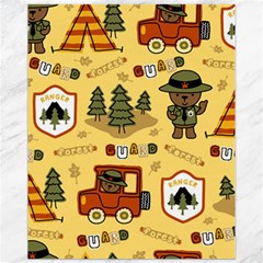 Seamless-pattern-funny-ranger-cartoon Canvas 11  X 14  by uniart180623