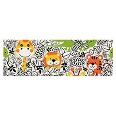Seamless-pattern-with-wildlife-cartoon Banner And Sign 6  X 2  by uniart180623