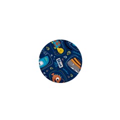 Seamless-pattern-vector-submarine-with-sea-animals-cartoon 1  Mini Buttons by uniart180623