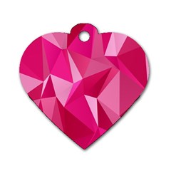 Pattern Halftone Geometric Dog Tag Heart (one Side) by uniart180623