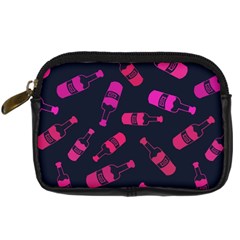 Wine Bottles Background Graphic Digital Camera Leather Case by uniart180623