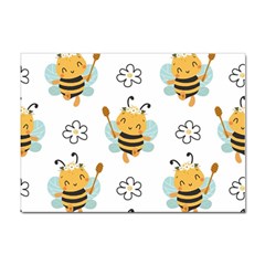 Art Bee Pattern Design Wallpaper Background Sticker A4 (10 Pack) by uniart180623
