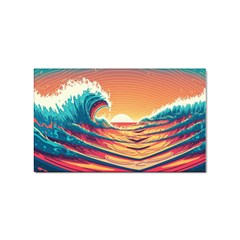 Waves Ocean Sea Tsunami Nautical Art Nature Sticker Rectangular (100 Pack) by uniart180623