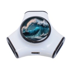 Tsunami Waves Ocean Sea Water Rough Seas 3-port Usb Hub by uniart180623