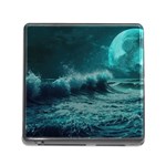 Waves Ocean Sea Tsunami Nautical Blue Sea Art Memory Card Reader (Square 5 Slot) Front