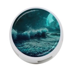 Waves Ocean Sea Tsunami Nautical Blue Sea Art 4-port Usb Hub (one Side) by uniart180623