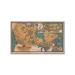 World Map Travel Pattern Architecture Sticker Rectangular (10 pack) Front