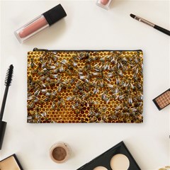 Honey Bee Bees Insect Cosmetic Bag (medium) by Ravend