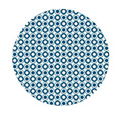 Mazipoodles Dusty Duck Egg Blue White Donuts Polka Dot Mini Round Pill Box (pack Of 5) by Mazipoodles