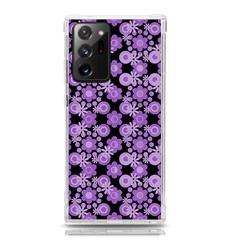 Bitesize Flowers Pearls And Donuts Lilac Black Samsung Galaxy Note 20 Ultra Tpu Uv Case by Mazipoodles