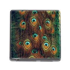 Peacock Feathers Memory Card Reader (square 5 Slot) by Ravend