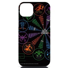 Zodiac Geek Iphone 14 Plus Black Uv Print Case by uniart180623