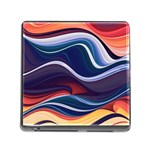 Wave Of Abstract Colors Memory Card Reader (Square 5 Slot) Front
