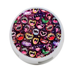 Funny Monster Mouths 4-port Usb Hub (one Side) by uniart180623