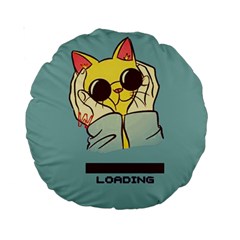 Loading Cat Cute Cuddly Animal Sweet Plush Standard 15  Premium Round Cushions by uniart180623