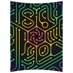 Circuit Hexagonal Geometric Pattern Background Pattern Back Support Cushion by Ndabl3x