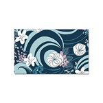 Flowers Pattern Floral Ocean Abstract Digital Art Sticker Rectangular (100 pack) Front