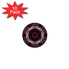 Rosette Kaleidoscope Mosaic Abstract Background 1  Mini Buttons (10 Pack)  by Simbadda