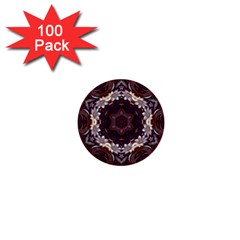 Rosette Kaleidoscope Mosaic Abstract Background 1  Mini Buttons (100 Pack)  by Simbadda