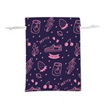 Various Cute Girly Stuff Seamless Pattern Lightweight Drawstring Pouch (S) Front
