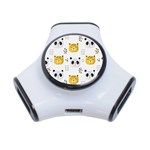Seamless Pattern Cute Animals 3-Port USB Hub Front