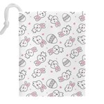 Cute Pattern With Easter Bunny Egg Drawstring Pouch (4XL) Back