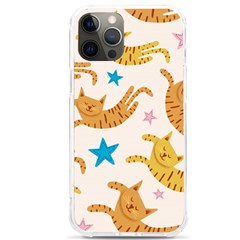 Cute Cats Seamless Pattern With Stars Funny Drawing Kittens Iphone 12 Pro Max Tpu Uv Print Case by Simbadda