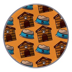 Pet House Bowl Food Seamless Pattern Wireless Fast Charger(white) by Simbadda
