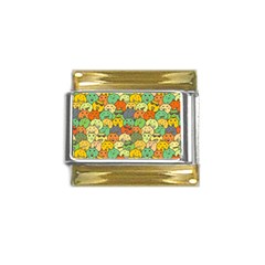 Seamless Pattern With Doodle Bunny Gold Trim Italian Charm (9mm) by Simbadda
