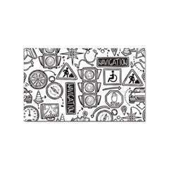 Navigation-seamless-pattern Sticker Rectangular (100 Pack) by Simbadda