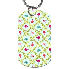 Birds Pattern Background Dog Tag (one Side) by Simbadda