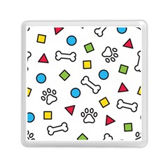 Dog Paw Seamless Pattern Foot Print Bone Memory Card Reader (square) by Simbadda