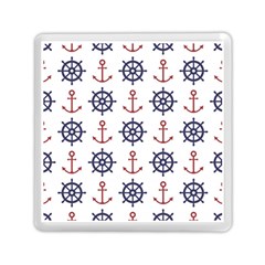 Nautical-seamless-pattern Memory Card Reader (square) by Simbadda