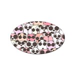 Cute-dog-seamless-pattern-background Sticker Oval (10 pack) Front