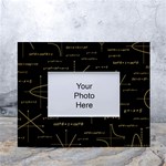 Abstract-math Pattern White Tabletop Photo Frame 4 x6  Front
