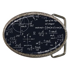 Mathematical-seamless-pattern-with-geometric-shapes-formulas Belt Buckles by Simbadda